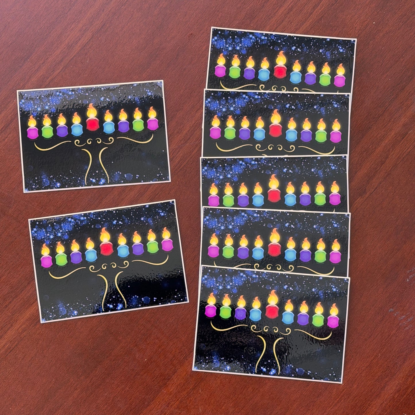Sticker: Stylized Hanukkah menorah