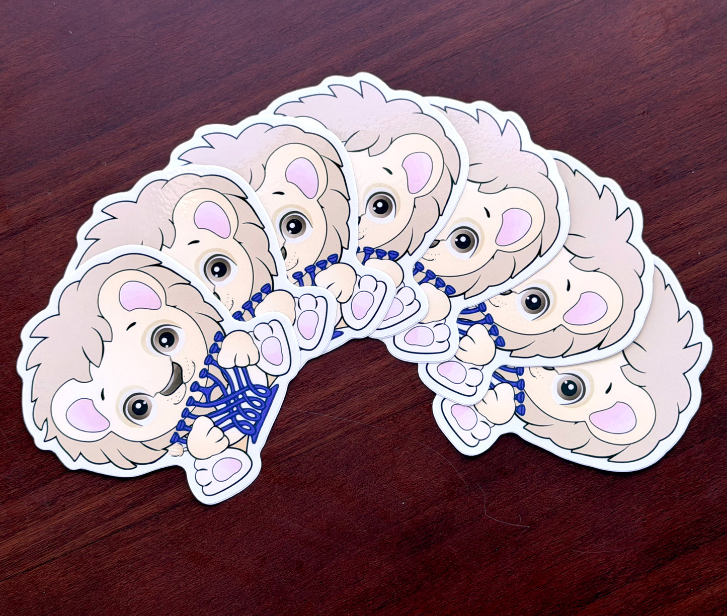 Sticker: Lion with menorah
