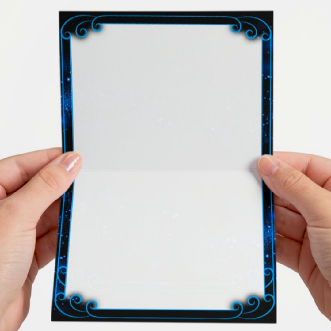 Stylized menorah Hanukkah card